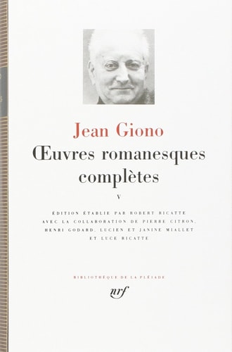 OEUVRES ROMANESQUES COMPLETES T5, de Jean Giono | portada del libro