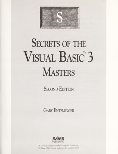 SECRETS VISUAL BASIC 3 M.-DSK, de ENTSMINGER | portada del libro