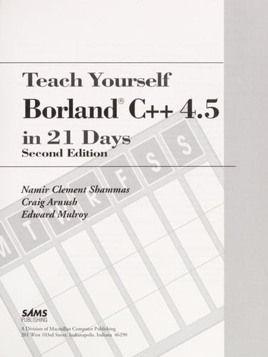 TEACH YOURSELF BORLAND C++ 4.5, de SHAMMAS | portada del libro
