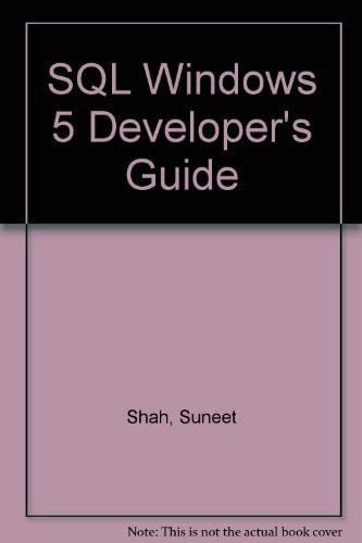 SQL WINDOWS 5.0 DEVELOPER, de SHAH GRISWOLD | portada del libro