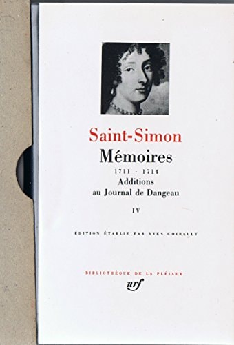 MEMOIRES / ADDITIONS AU JOURNAL DE DANGEAU T4, de Louis de Rouvroy de Saint-Simon | portada del libro