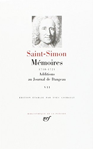 MEMOIRES / ADDITIONS AU JOURNAL DE DANGEAU T7, de SAINT SIMON | portada del libro