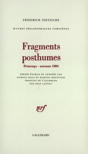 FRAGMENTS POSTHUMES, de Friedrich Nietzsche | portada del libro