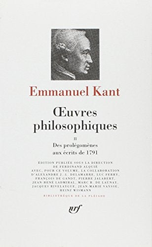 OEUVRES PHILOSOPHIQUES T2, de Immanuel Kant | portada del libro