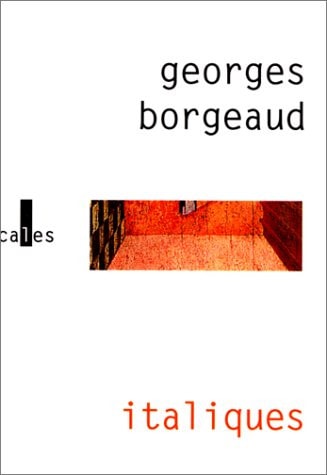 ITALIQUES, de Georges Borgeaud | portada del libro