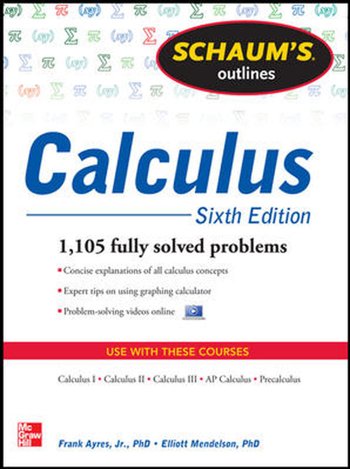 Schaum's Outline of Calculus, 6th Edition, de Ayres | portada del libro