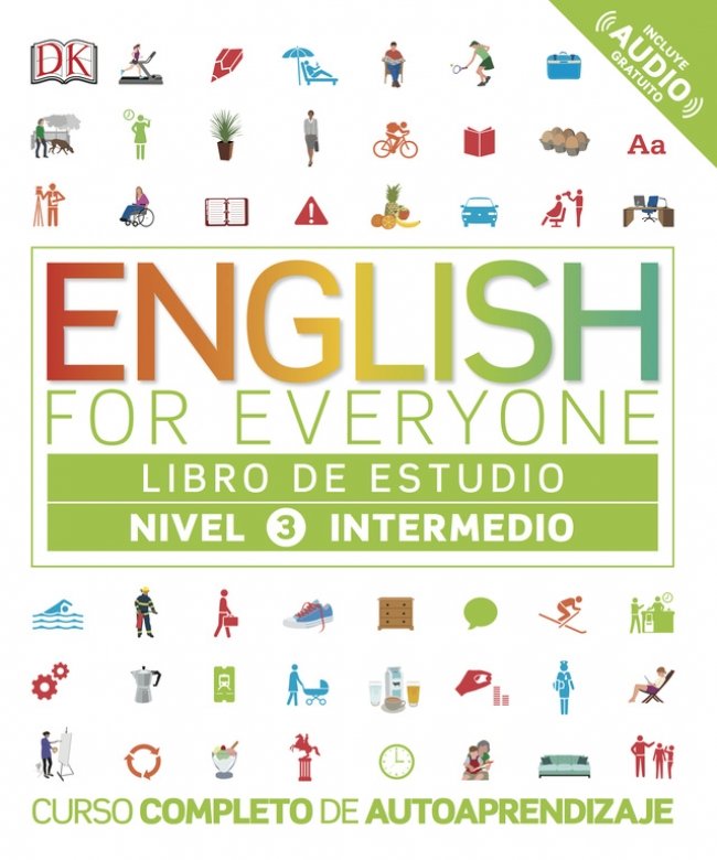 English for Everyone - Libro de estudio - Nivel 3 Intermedio, de Varios autores, | portada del libro