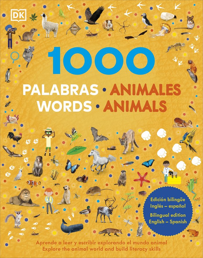 1000 PALABRAS: ANIMALES / 1000 WORDS: ANIMALS, de DK | portada del libro