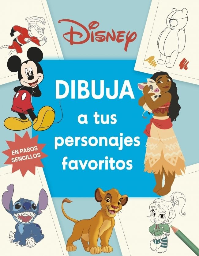 DISNEY DIBUJA A TUS PERSONAJES FAVORITOS, de DK | portada del libro