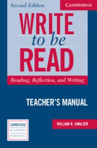 Write to be Read Teacher's Manual 2nd Edition, de Smalzer, William R. | portada del libro