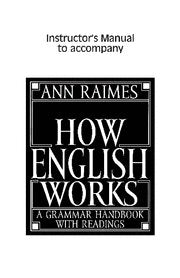 How English Works Instructor's Manual, de Raimes, Ann | portada del libro