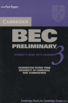 Cambridge BEC Preliminary 3 Student's Book with Answers, de Cambridge ESOL | portada del libro