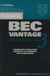 Cambridge BEC Vantage 3 Student's Book with Answers, de Cambridge ESOL | portada del libro