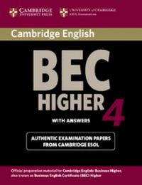 Cambridge BEC 4 Higher Student's Book with answers, de Cambridge ESOL | portada del libro