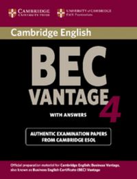 Cambridge BEC 4 Vantage Student's Book with answers, de Cambridge ESOL | portada del libro