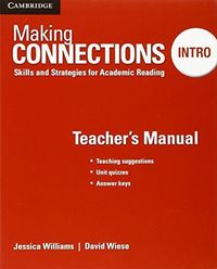 Making Connections Intro Teacher's Manual 2nd Edition, de Williams,Jessica | portada del libro