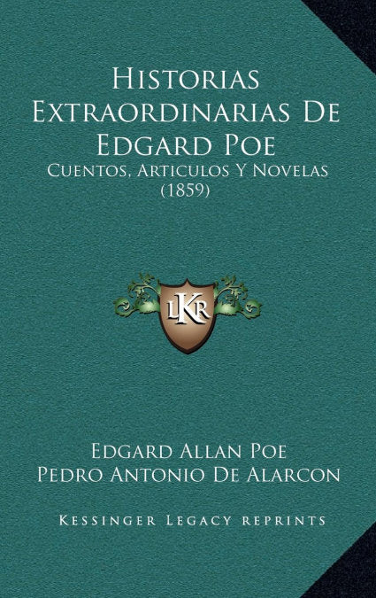 HISTORIAS EXTRAORDINARIAS DE EDGARD POE, de POE, EDGARD ALLAN | portada del libro