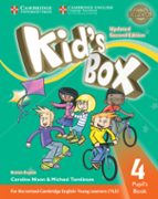 KID'S BOX LEVEL 4 PUPIL'S BOOK BRITISH ENGLISH, de Varios autores | portada del libro