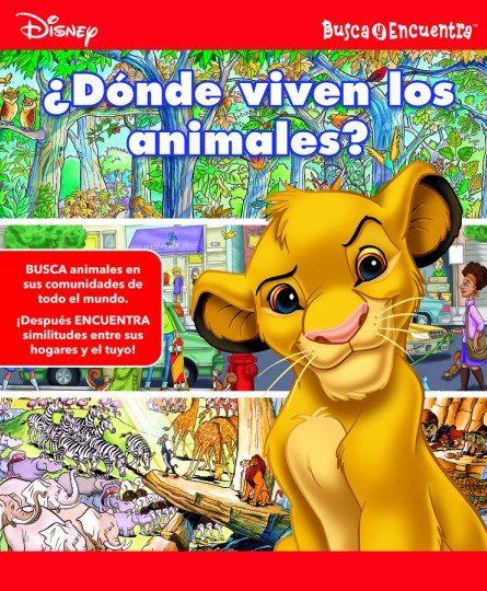 BUSCA Y ENCUENTRA DISNEY LEARNING LF ¿DONDE VIVEN LOS ANIMALES?, de Disney | portada del libro