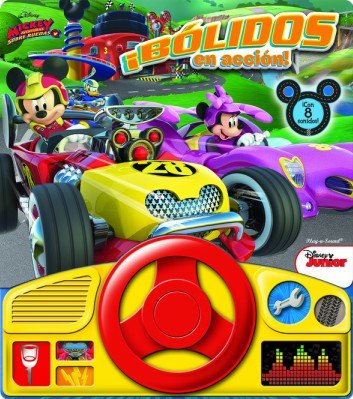 LIBRO CON VOLANTE MICKEY Y LOS SUPERPILOTOS LSWHEEL, de ROADSTER RACERS | portada del libro