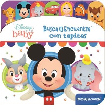 BUSCA Y ENCUENTRA CON TAPITAS DISNEY BABY, de Disney Baby | portada del libro