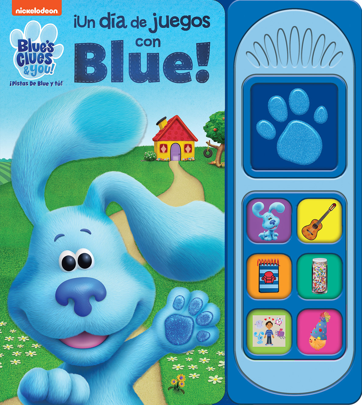 UN DIA DE JUEGOS CON BLUE!. 7 BOTONES, de BLUES CLUES | portada del libro