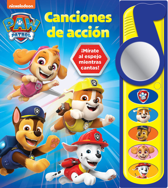 CANCIONES DE ACCION PATRULLA CANINA NOTA MUSICAL CON ESPEJO | portada del libro