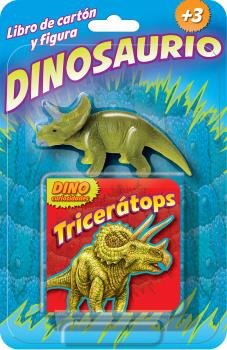 TRICERATOPS LIBRO DE CARTON Y FIGURA DINOSAURIO, de Varios autores | portada del libro