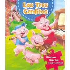 LOS TRES CERDITOS ROMPECABEZAS CON PUZZLE, de SERGIO SZWARCBUG | portada del libro