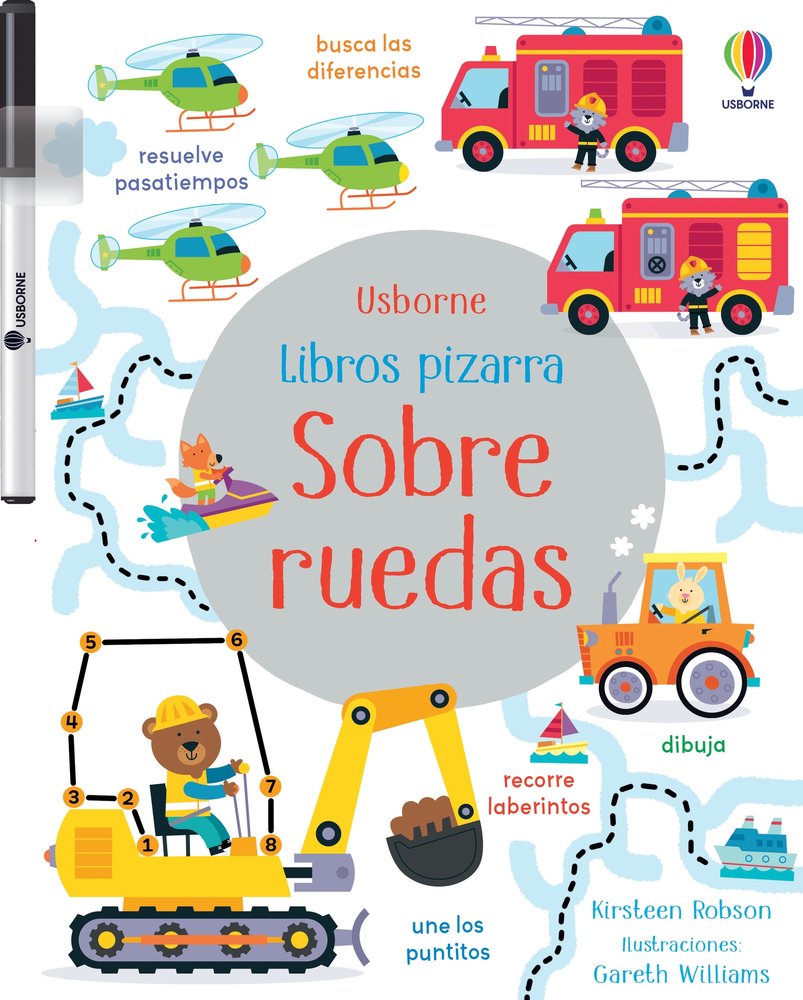SOBRE RUEDAS LIBROS PIZARRA ACTIVIDADES, de ROBSON, KIRSTEEN | portada del libro