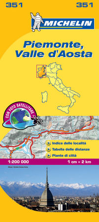 Mapa Local Piemonte, Valle DÆAosta, de MICHELIN | portada del libro