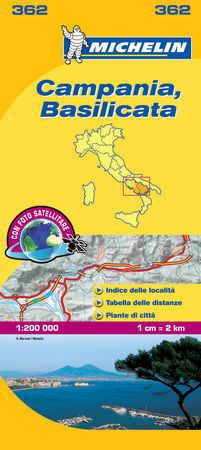 Mapa Local Campania, Basilicata, de MICHELIN | portada del libro