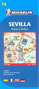 PLANO E INDICE SEVILLA 74 -MICHELIN- | portada del libro