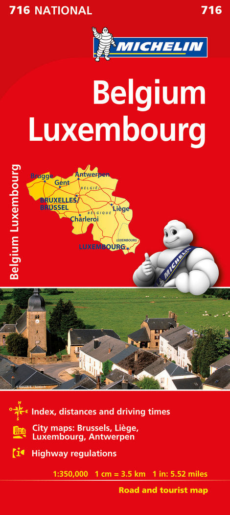 Mapa National Bélgica Luxemburgo, de Varios autores | portada del libro