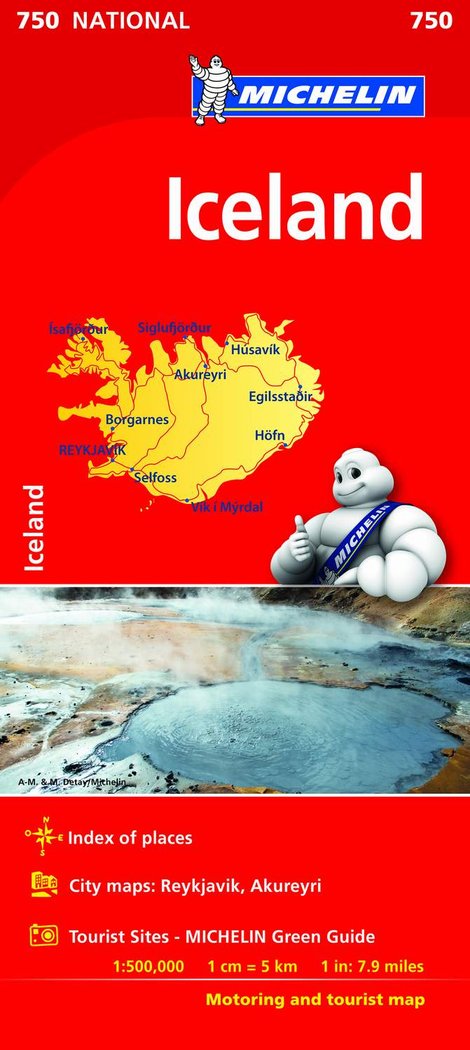 Mapa Iceland (Mapa Nacional ISLANDIA MICHELIN), de MICHELIN | portada del libro