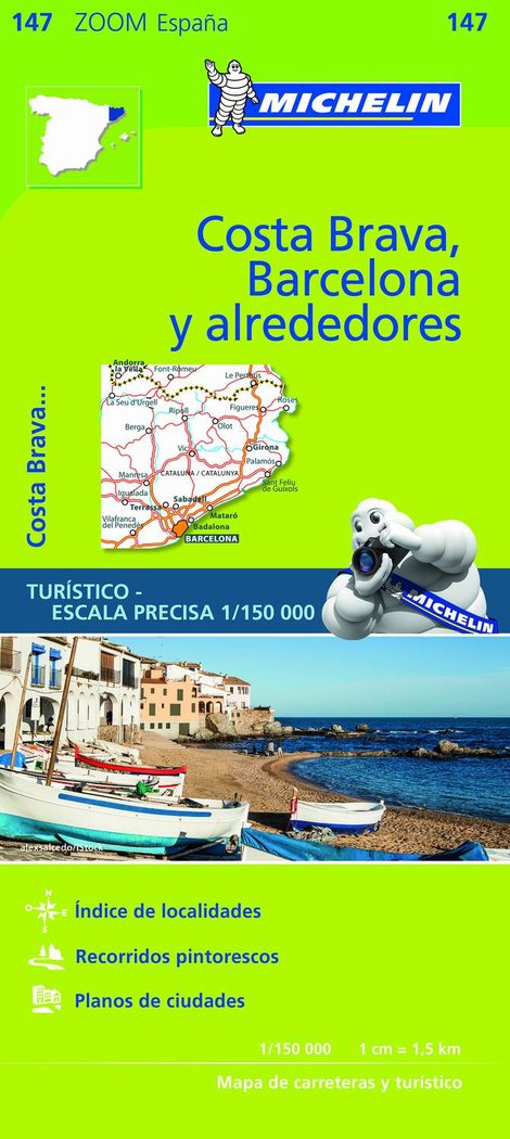Mapa Zoom Barcelona y alrededores, Costa Brava, de MICHELIN | portada del libro