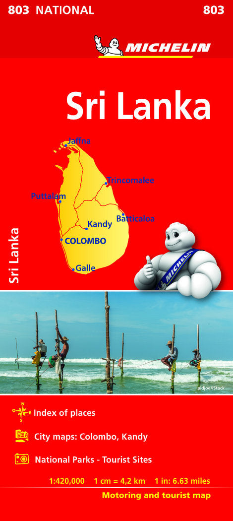 Mapa National Sri Lanka, de MICHELIN | portada del libro