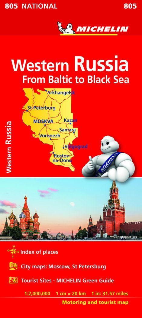 Mapa National Rusia Oeste - Del Baltico al Mar Negro, de MICHELIN | portada del libro