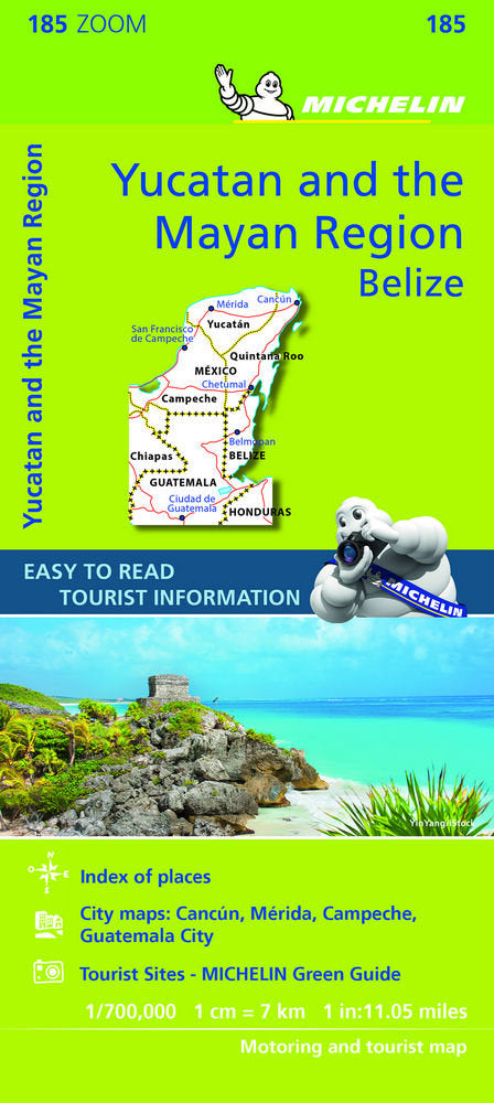 Mapa Zoom Yucatán y País Maya, de MICHELIN | portada del libro