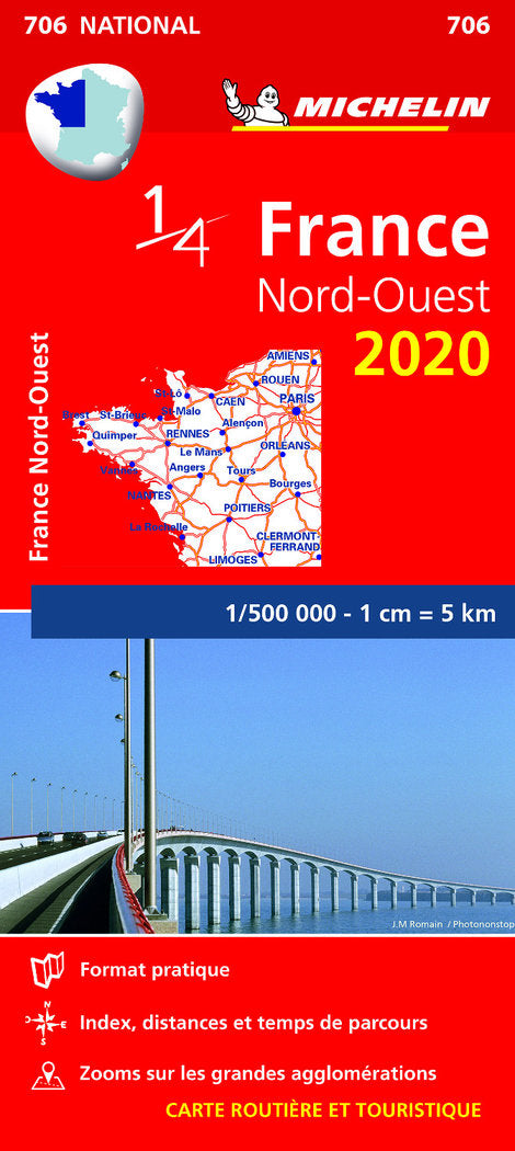 Mapa National France Nord-Ouest 2020, de Varios autores | portada del libro