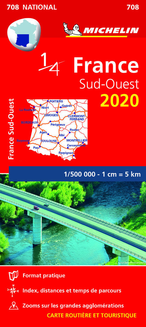 Mapa National France Sud-Ouest 2020, de Varios autores | portada del libro