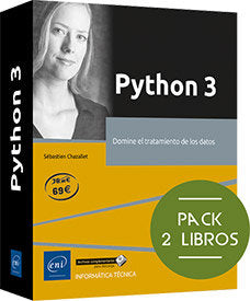 PYTHON 3 PACK 2 LIBROS DOMINE EL TRATAMIENTO DE DATOS 2 ED, de SEBASTIEN CHAZALLET | portada del libro
