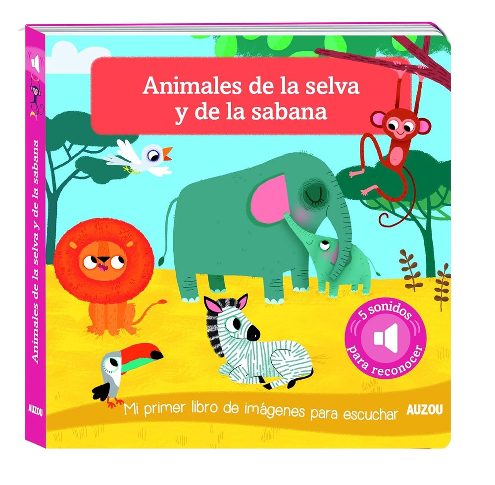 Libro de sonidos. Animales de la selva y la sabana, de Notaert, Amandine | portada del libro