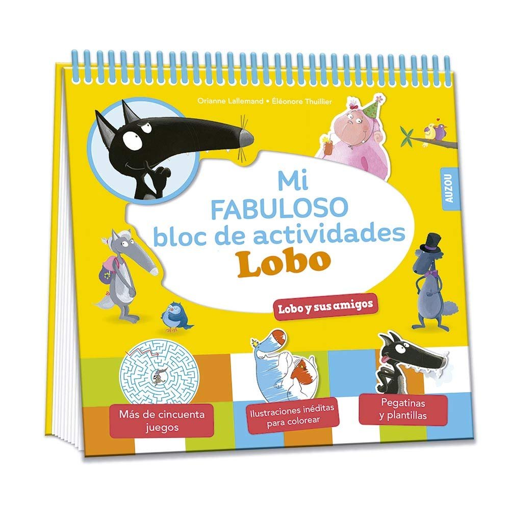 MI FABULOSO BLOC DE ACTIVIDADES LOBO, de Lallemand | portada del libro