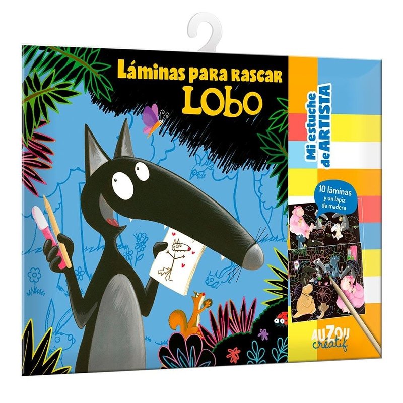 LAMINAS PARA RASCAR LOBO | portada del libro