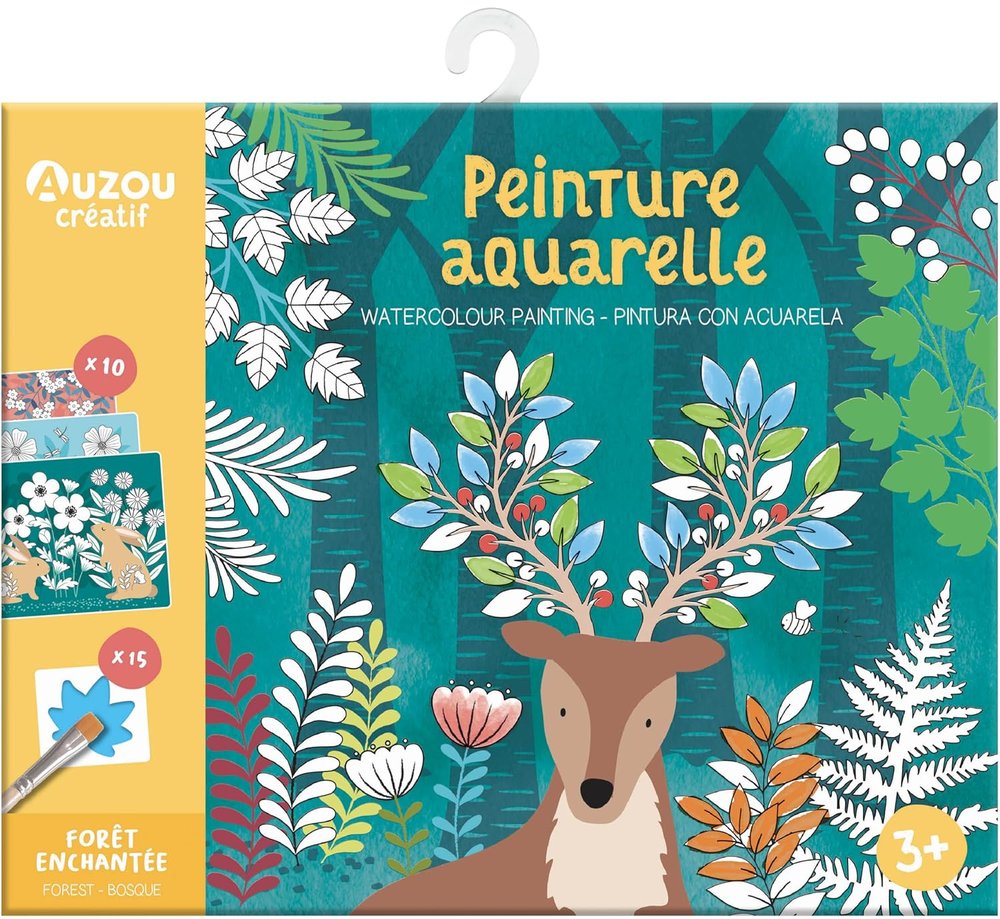 Pintura en acuarela Bosque encantado | portada del libro