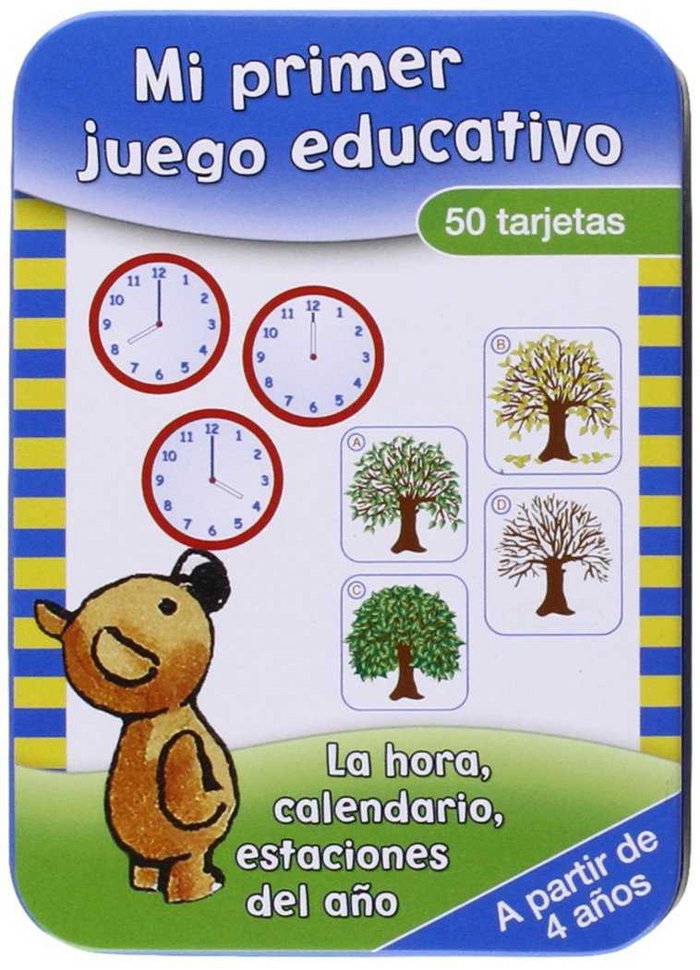 MI PRIMER JUEGO EDUCATIVO: LA HORA, CALENDARIO, ESTACIONES DEL AñO., de AA.VV. | portada del libro