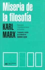 MISERIA DE LA FILOSOFIA, de Karl Marx | portada del libro