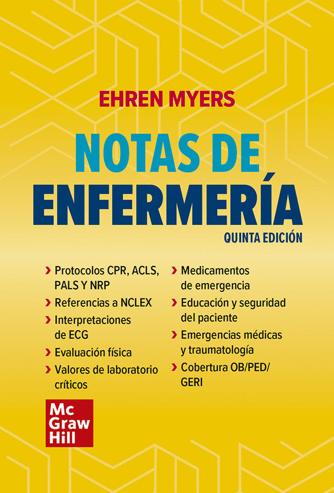 NOTAS DE ENFERMERIA, de MYERS | portada del libro