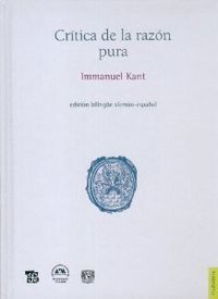 CRITICA DE LA RAZON PURA, de KANT | portada del libro